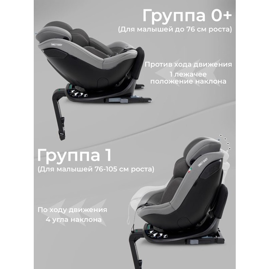 Автокресло Sweet Baby Odyssey B3 i-Size Dark Grey - 33
